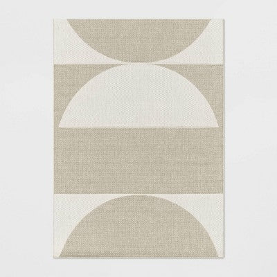 Grace Geo Circle Indoor/Outdoor Rug - Tan - Project 62™