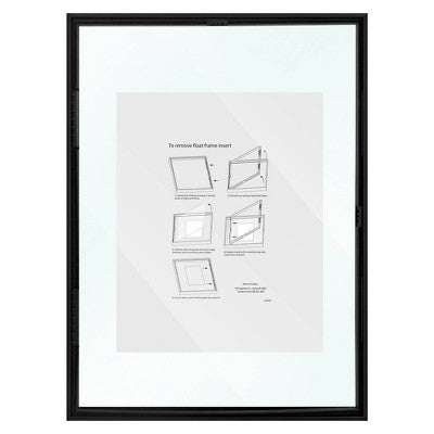 15.5" X 11.5" Float Thin Metal Gallery Frame Black - Project 62™