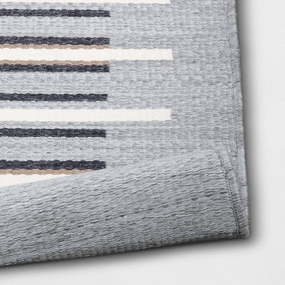 5' X 7' Woven Striped Outdoor Rug Ivory/Gray - Project 62™