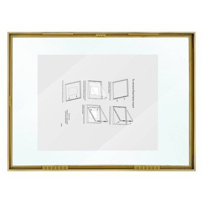 15.6" X 11.5" Float Thin Metal Gallery Frame Brass - Project 62™