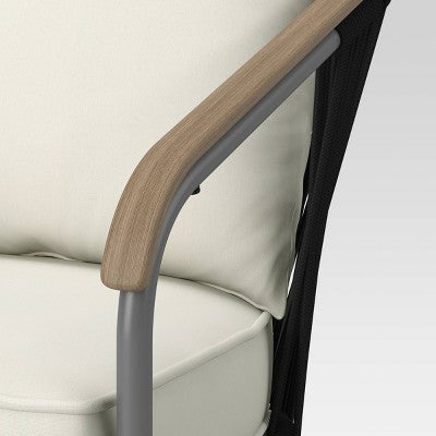  2pc Apex Mixed Materials Motion Outdoor Patio Chairs, Club Chairs Brown - Project 62™