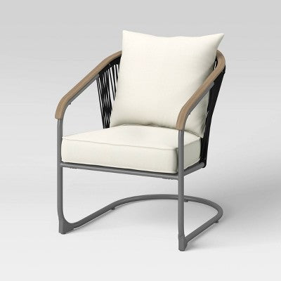  2pc Apex Mixed Materials Motion Outdoor Patio Chairs, Club Chairs Brown - Project 62™