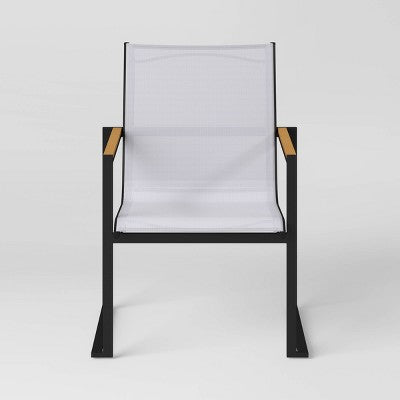  2pc Henning Outdoor Patio Dining Chairs Arm Chairs Gray - Project 62™