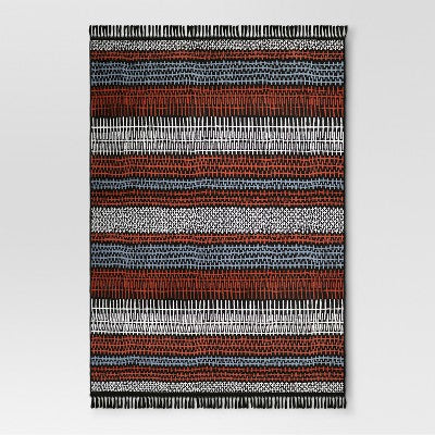  Drawn Stripe Warm Outdoor Rug - 7'x10' - Project 62™