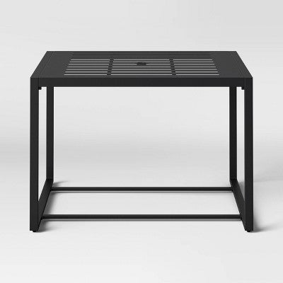  Henning 4 Person Rectangle Patio Dining Table - Black - Project 62™