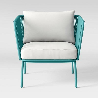  Fisher 2pk Patio Club Chairs -Blue-Green - Project 62™