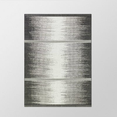  Ombre Stripe Outdoor Rug Black - Project 62™
