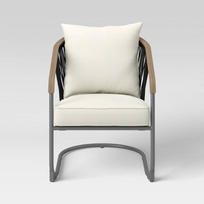  2pc Apex Mixed Materials Motion Outdoor Patio Chairs, Club Chairs Brown - Project 62™