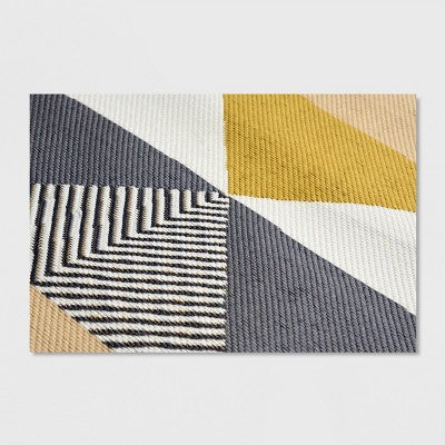  7' X 10' Austin Tile Outdoor Rug Gray/Yellow - Project 62™
