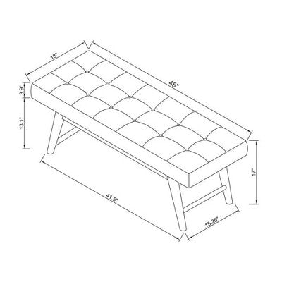  Copan Mid Century Bench Beige - Project 62™
