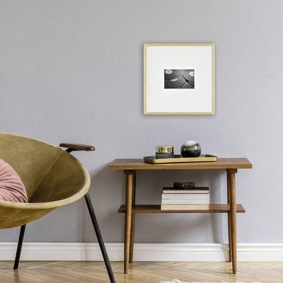  12.9" X 12.9" Matted To 4" X 6" Thin Metal Gallery Frame Brass - Project 62™