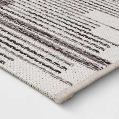  Graphic Steps Outdoor Rug Black - Project 62™