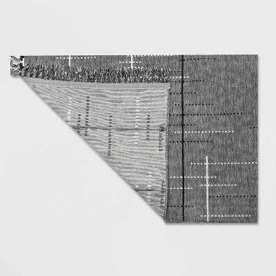  7' X 10' Linden Stripe Outdoor Rug Gray - Project 62™