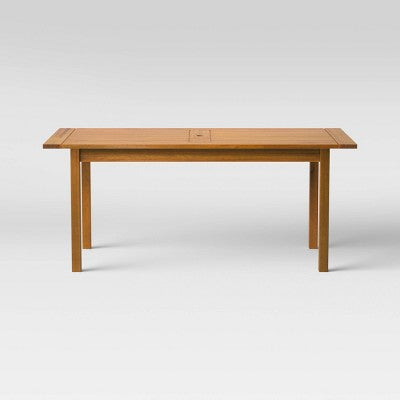  Kaufmann Wood Rectangle Patio Dining Table, Outdoor Furniture - Natural - Project 62™