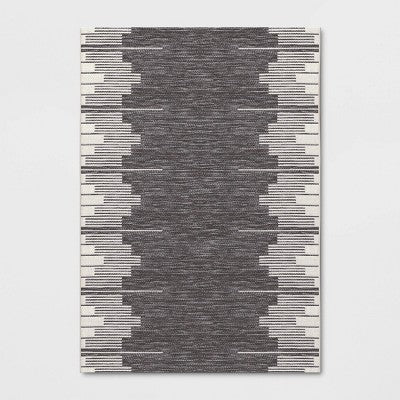  Graphic Steps Outdoor Rug Black - Project 62™