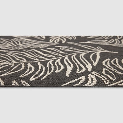  9' X 12' Leaves Outdoor Rug Black - Project 62™