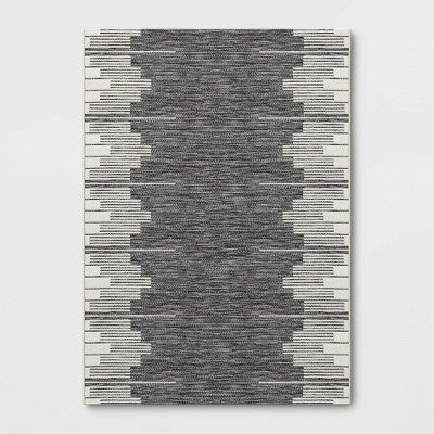  Graphic Steps Outdoor Rug Black - Project 62™