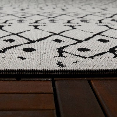  Grace Geometric Indoor/Outdoor Rug Black/White - Project 62™