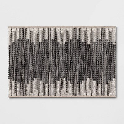  Graphic Steps Outdoor Rug Black - Project 62™