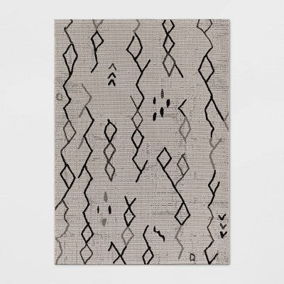  Grace Sketch Diamond Indoor/Outdoor Rug - Black/White - Project 62™