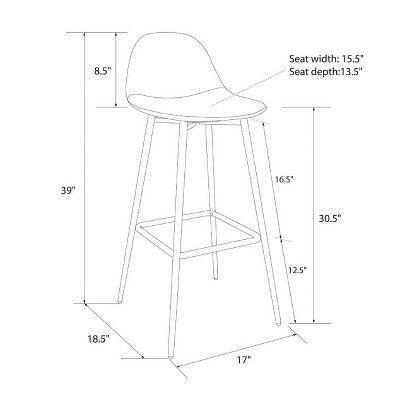  Copley Upholstered Barstool - Project 62™