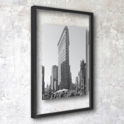  15.5" X 11.5" Float Thin Metal Gallery Frame Black - Project 62™