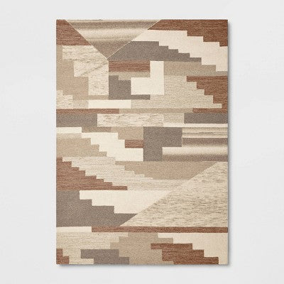  Fairwood Hand Tufted Wool Color Block Area Rug Natural - Project 62™