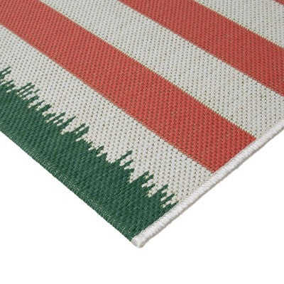  Preppy Stripes Outdoor Rug Coral - Project 62™