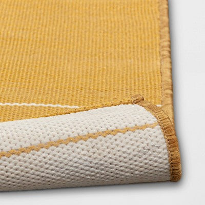  5' X 7' Outdoor Rug Broken Stripe Mustard - Project 62™
