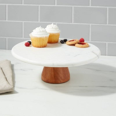 Marble And Wood Cake Stand - Project 62™