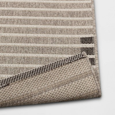  5' X 7' Uniform Stripe Outdoor Rug Cream - Project 62™