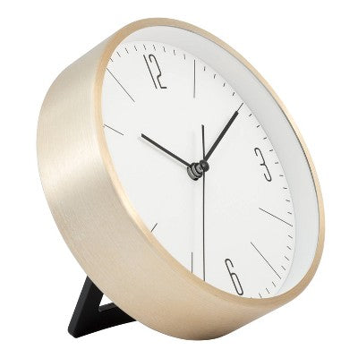  6" Round Wall Clock White/Brass - Project 62™