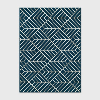  Zig Zag Geo Outdoor Rug Teal - Project 62™