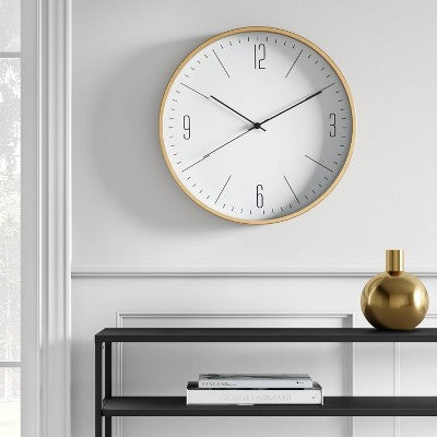  20" Brushed Brass Wall Clock - Project 62™