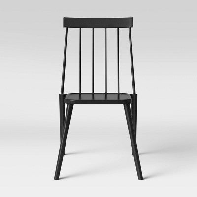  4pc Windsor Outdoor Patio Dining Chairs Stacking Chairs Black - Project 62™