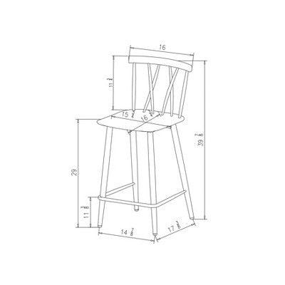  Set Of 2 Becket Metal X Back Barstool Black - Project 62™