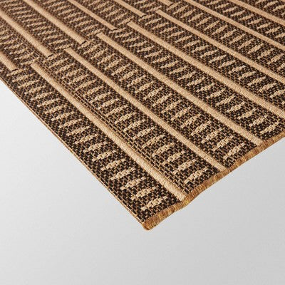  Shifted Geo Stripe Outdoor Rug Tan - Project 62™