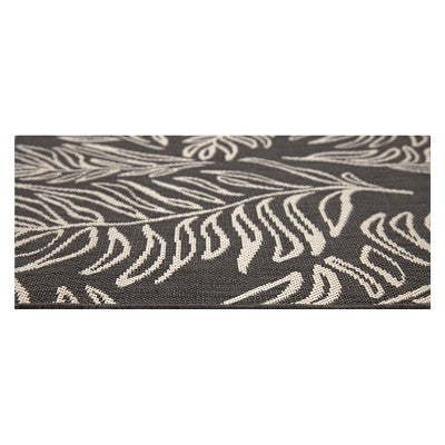  30" X 50" Leaves Outdoor Rug Black - Project 62™
