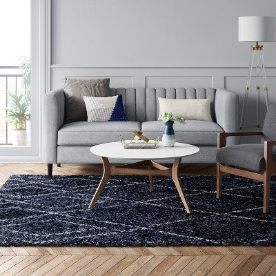  Diamond Patterned Shag Woven Rug - Project 62