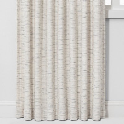  1pc Light Filtering Striation Herringbone Window Curtain Panel - Project 62™