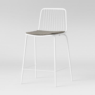  Set Of 2 Sodra Rounded Seat Wire Counter Height Barstool White - Project 62™