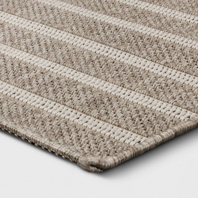  5' X 7' Uniform Stripe Outdoor Rug Cream - Project 62™