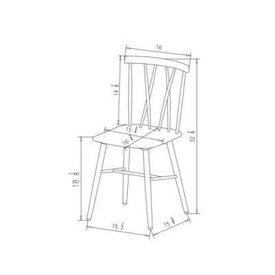 Set Of 2 Becket Metal X Back Dining Chair Light Blue - Project 62™