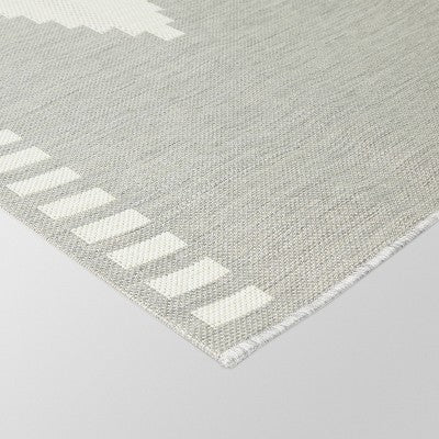  5' X 7' Diamond Outdoor Rug Cream - Project 62™