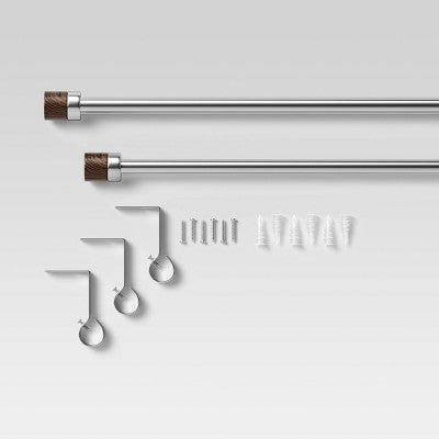  Walnut Wood Cap Curtain Rod - Project 62™