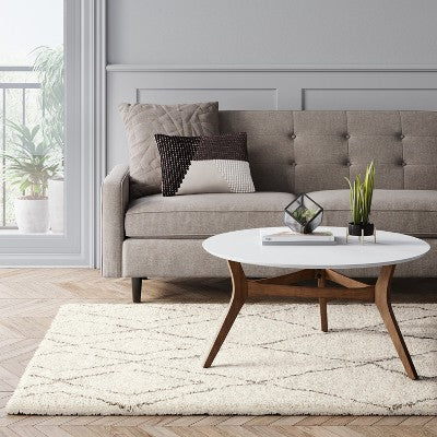  Diamond Patterned Shag Woven Rug - Project 62