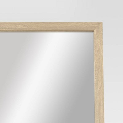  20" X 66" Oak And Metal Modern Floor Mirror Brown - Project 62™