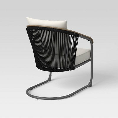  2pc Apex Mixed Materials Motion Outdoor Patio Chairs, Club Chairs Brown - Project 62™