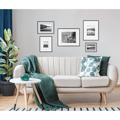  Thin Gallery Matted Photo Frame Black - Project 62™