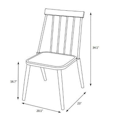  4pc Windsor Outdoor Patio Dining Chairs Stacking Chairs Black - Project 62™